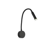 Liseuse Murale Chambre Applique murale LED moderne avec flexible 1 W/3 W, idéale for la lecture, le chevet, chambre à coucher(Warm White 3000K,Type A-Black,1W)