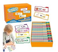 Lisez des livres de comptines, livre d'activités familiales de mots, apprendre à lire la phonique avec des sons de lettres et des mots à vue, jeu de lecture éducatif pour les jeunes apprenants