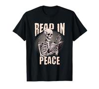 Lisez en Paix Halloween pour Les Amateurs de Livres effrayants et de Livres de squelettes T-Shirt