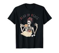 Lisez en Paix Halloween pour Les Amateurs de Livres effrayants et de Livres de squelettes T-Shirt