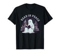 Lisez en Paix Halloween pour Les Amateurs de Livres effrayants et de Livres de squelettes T-Shirt