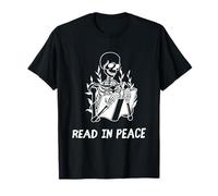 Lisez en Paix Halloween pour Les Amateurs de Livres effrayants et de Livres de squelettes T-Shirt