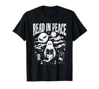 Lisez en Paix Halloween pour Les Amateurs de Livres effrayants et de Livres de squelettes T-Shirt