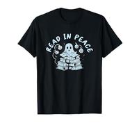 Lisez en Paix Halloween pour Les Amateurs de Livres effrayants et de Livres de squelettes T-Shirt