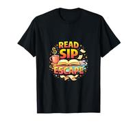 Lisez Sip Escape Cozy Book Lover Reading Mood T-Shirt