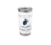 Lisez un roman The Lemon Twist Book Lover Reader Gobelet isotherme en acier inoxydable double paroi
