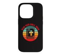 Lisez Votre Bible Bruh drôle chrétien Pasteur écrit Verset Coque pour iPhone 14 Pro
