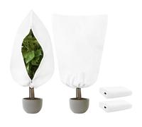 Lishang 2PCS Protection Plantes Exterieur Hiver Winterschutz für Pflanzen Voile Hivernage Plante Exterieur Protection Arbre Hiver 120x180cm Blanc