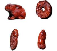 LiShaoWen123 Bijoux d'ornements en bois - Mascotte porte-bonheur