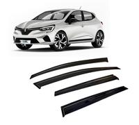 LISHAOWUDI Automotive Déflecteurs pour Clio 5 2020-2024, Deflecteur Vitre Voitur Déflecteurs Protection Soleil & Pluie Aérodynamique
