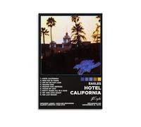 LISHDUNS Poster d'album Hotel California by Eagles - Décoration murale pour chambre à coucher et salon - Art déco - 40 x 60 cm - Sans cadre
