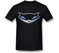 lishen Men's Sly Cooper Logo T Shirt Black XL