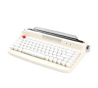 Lisher Clavier sans Bluetooth Machine ¨¤ ¨¦Crire de Bureau Sensation M¨¦Canique Tablette Clavier Universel R¨¦Tro Rond pour Ordinateur Portable,C