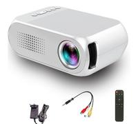 Lisher Mini Projecteur Domestique Portable LED HD 1080P Projecteur Portable Home Cinema Blanc Prise UE Facile ¨¤ Installer Facile ¨¤ Utiliser