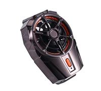 Lisher Universal Mini Mobile Phone Cooling Fan Radiator Turbo Hurricane Game Cool Heat Sink Battery Model, Electroplated Noir