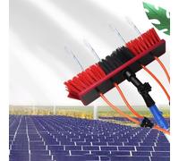 LISHEUK Brosse de Nettoyage de Panneau Solaire avec poteaux légers Extensibles Kit alimenté en Eau pour Un Nettoyage Efficace des Panneaux solaires et des fenêtres Outil de dépou