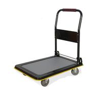 LISHEUK Chariot à Main avec Support entièrement en Acier, transpalette, Chariot de Transport, Chariot de Maison Pliable et Silencieux, Chariot à Outils à Plateau, Chariot à Main