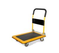 LISHEUK Chariot à Main avec Support entièrement en Acier, transpalette, Chariot de Transport, Chariot de Maison Pliable et Silencieux, Chariot à Plateau à Traction Manuelle (A)