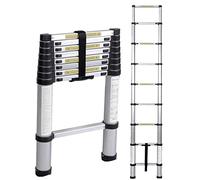 LISHEUK Échelle Extensible Polyvalente en Aluminium - 8 m/7 m/6,2 m/5 m/4 m/3,8 m/3,2 m/2 m/1 m Idéale pour Une Utilisation sur Le Toit et à la Maison Échelle Extensible légère