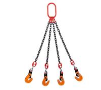 LISHEUK Ensemble de Pinces de Levage Horizontales Robustes de 0,8 T - 4 Pinces pour la manutention de Pierres de 0 à 15 mm, chaîne en Acier au manganèse pour palan Industriel, ca