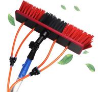 LISHEUK Kit de Nettoyage de vitres télescopique à Eau - Brosse Extensible de 35 cm avec Tuyau de 12 m pour Le Nettoyage Efficace des toitures de vérandas.