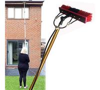 LISHEUK Perche de Nettoyage de vitres de 12 à 30 Pieds, kit de Perche alimentée en Eau, Brosse télescopique, raclette à vitres Extensible, Lave-vitre, Nettoyeur de Toit, Panneau