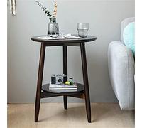 LISHEUK Petite Table d'appoint de canapé, Table d'appoint en Bois Massif, Table Basse Ronde, Table de Chevet d'europe du Nord, Table à goûter, Table d'angle, Bureau pour Ordinate