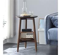 LISHEUK Petite Table d'appoint de canapé, Table d'appoint en Bois Massif, Table Basse Ronde, Table de Chevet d'europe du Nord, Table à collation, Table d'angle, Bureau pour ordin