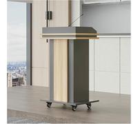 LISHEUK Pupitre en Bois à roulettes, pupitre de Sol pour Orateur, pupitre de Rangement à Double Compartiment, idéal pour Les réceptions, Les églises, Les écoles et Les conférence