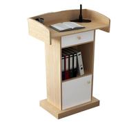 LISHEUK Pupitre en Bois avec tiroir pour Auditorium de conférence, église, pupitre sur Pied pour comptoir d'accueil et Prise de Parole en Public