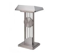 LISHEUK Pupitre Moderne en Acier Inoxydable - Pupitre Polyvalent pour Mariages, Bureaux, Restaurants et salles de oin café Lumineux et élégant pour présentations et évé