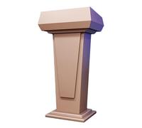 LISHEUK Pupitre Portable en Bois Rose doré avec Rangement, chaire Mobile pour église, Salle de t conférence, Podium sur Pied pour Auditorium