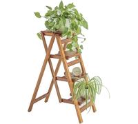 LISHEUK Tabouret escabeau Pliable à 4 marches avec siège, Portable et Double Usage : Monte-escalier, étagère Pliable pour Fleurs et Rangement de Cuisine.