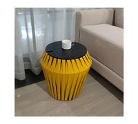 LISHEUK Tabouret Repose-Pieds, Pouf, Petit Repose-Pieds, Tabouret à Chaussures, Tabouret en Cuir tressé, Tabouret Rond, Table d'appoint de Salon, Table d'angle, Petite Table Bas