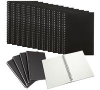 LISHINE 24 Pack Spiral Notebook A5, 120 Pages/600 Sheets, 8.1"x 5.7" Black Spiral Journal Notebook Small Hardcover Ruled Lined Spiral Notebook for Work, Writing, School Supplies