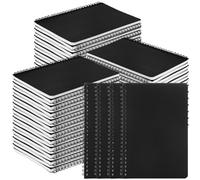 LISHINE 48 Pack Spiral Notebook A5, 120 Pages/600 Sheets, 8.1"x 5.7" Black Spiral Journal Notebook Small Hardcover Ruled Lined Spiral Notebook for Work, Writing, School Supplies