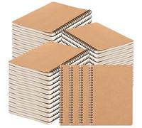 LISHINE 48 Pack Spiral Notebook A5, 120 Pages/600 Sheets, 8.1"x 5.7" Spiral Journal Notebook Small Hardcover Ruled Lined Spiral Notebook for Work, Writing, School Supplies