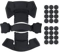 Lishuyeh Coussin de Casque Tactique Rembourrage en Mousse à mémoire de Forme Tapis de Protection Kit de Coussin de Casque étanche Universel pour Casque Rapide ACH Mich Team Wendy FMA EXF (Noir)