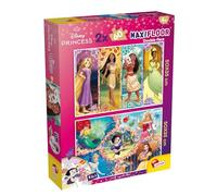 Lisicani - Puzzle Disney Princesses Maxifloor - Puzzle 2 x 60 Pièces - Double Face pour Enfants dès 4 Ans - Scènes à Colorier au Verso - Format 50x35 - Activité Créative - Idée Cadeau Anniversaire