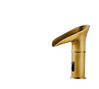 Lism Robinet de Salle de Bains à capteur LED Noir Mat, Robinet monté sur Le Pont Froid et Chaud, mitigeur d'évier Court et Haut (Chrome Chaud Froid A)