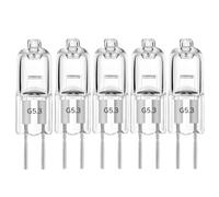 LISOCLU G5.3 Lampes halogènes 12v 24v 36v 220v 110v 20w 35w 50w 70w 100w 150w Blanc chaud 3000k Dimmable, ampoules halogènes pour projecteurs MR16, forme tubulaire (110V-70W/5PCS)