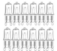 LISOCLU G9 Halogène Haute Tension Lampe Ampoule 120v 220v 20v 20w 30w 40w 60w 3000k Blanc Chaud pour Quartz Four Lampe Mur Lampe (120V 30W/12pcs)