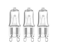 LISOCLU G9 Halogène Haute Tension Lampe Ampoule 120v 220v 20v 20w 30w 40w 60w 3000k Blanc Chaud pour Quartz Four Lampe de Mur Lampe (120V 20W/3pcs)