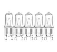 LISOCLU G9 Halogène Haute Tension Lampe Ampoule 120v 220v 20w 30w 40w 60w 3000k Blanc Chaud pour Quartz Four Lampe Mur Lampe (220V 60W/5pcs)