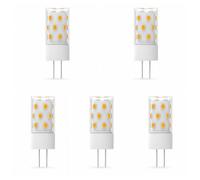 LISOCLU GY6.35 LED Dimmable 5W Céramique 580LM,AC/DC12V Blanc Chaud 5 pces | GY6.35 LED dimmable céramique & PC, 21 LED, 580 LM super lumineux, 100% sans scintillement & Deep Dimming.