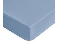 Lisola Drap housse avec coins pour lit double, 100 % coton percale 200 TC, élastique, fabriqué en Italie, 160 x 200 x 30 cm, couleur unie. Modèle : Milan