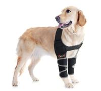 LISPOO Coudière pour chien pour épaule et jambe avant, bandage pour coude canin pour luxation de l'épaule, escarres, blessures au coude et perte de stabilité due à l'arthrite