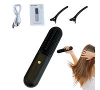 Lisqueur de cheveux de voyage, peigne à lisser les cheveux - Brosse de redressement pour les femmes | Brosses à cheveux à air chaud léger chauffage rapide réglable pour la famille