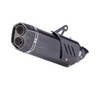 LISROEU Silencieux Compatible avec R25 pour MT03 Accessoires De Moto Universels Slip on 51 Mm Échappement De Moto Modifier Double Trou avec Silencieux De Protection(Type D)