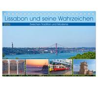 Lissabon und seine Wahrzeichen - Zwischen Tradition und Moderne (Tischkalender 2026 DIN A5 quer), CALVENDO Monatskalender: Jeder Monat enthüllt eine ... bis zu den malerischen Ufern des Tajo.